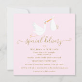 Eine Spezial-Lieferung Paare Kinderdusche Sprinkle Einladung (Vorderseite)