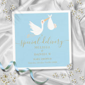 Eine spezielle Baby-Dusche für Storchpaare Serviette