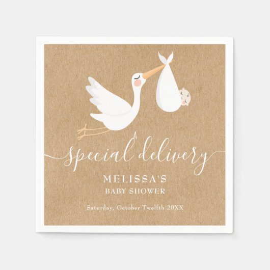 Eine spezielle Baby-Dusche / Sprinkle Serviette (Vorderseite)