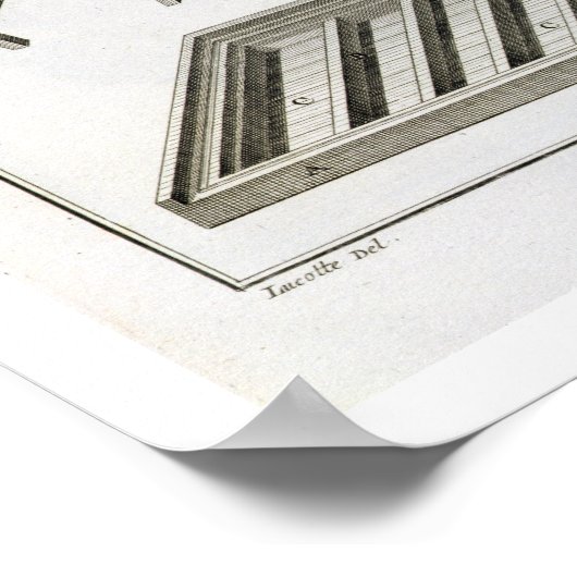 Eine Spiegelmacher-Werkstatt und Werkzeuge, von de Poster (Ecke)