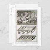 Eine Spiegelmacher-Werkstatt und Werkzeuge, von de Postkarte (Vorne/Hinten)
