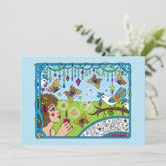 Eine spielerische Imaging_Flat Card 7"x5" (Stehend Vorderseite)