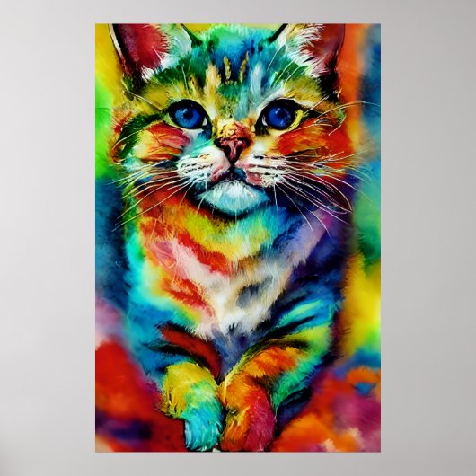 Eine spielerische und schwindelerregende Katze Poster (Vorne)