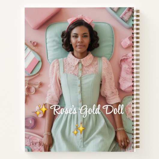 Eine Spirale für Mädchen Notizblock (Rückseite)