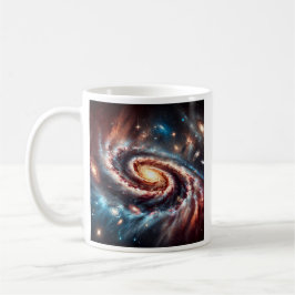 Eine Spiralgalaxie am Ende des Universums. Kaffeetasse