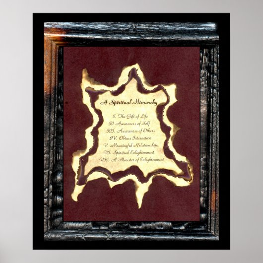 Eine spirituelle Hierarchie Poster (Vorne)