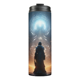 eine Spirituosenführerin, die Soule durch Thermosbecher