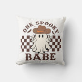 Eine Spooky Babe Western Cowgirl Baby Birthday Kissen (Vorderseite)