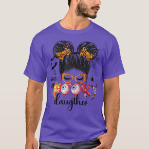 Eine Spooky Daugther Messy Bun Women Hexenhalle T-Shirt