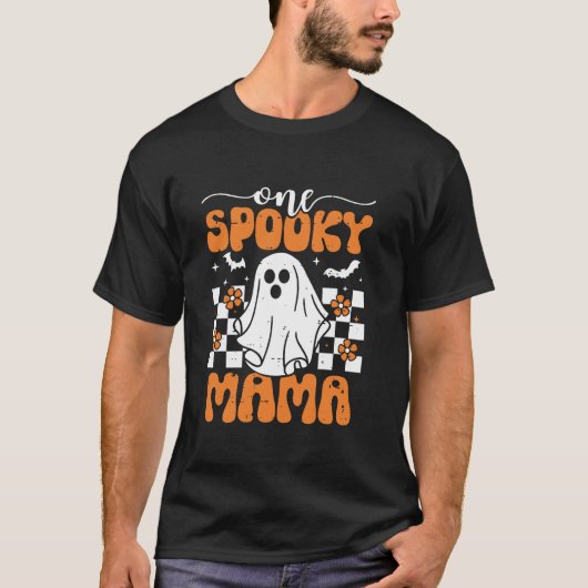Eine Spooky Mama Matching Familie Halloween Kostüm T-Shirt (Vorderseite)