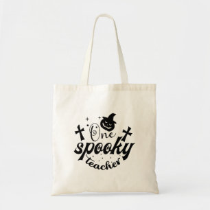 Eine Spooky Teacher Pumpkin Tote Tag Tragetasche