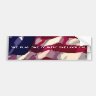 Eine Sprache des Landes eins der Flaggen-eine Autoaufkleber