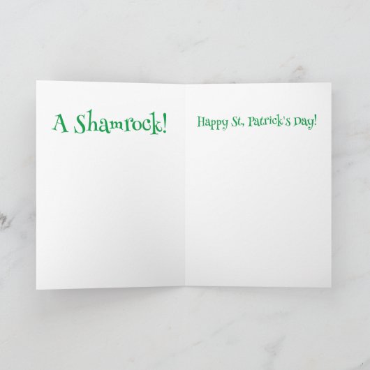 Eine St. Patrick's Day Robot Grußkarte Dankeskarte (Innenseite)