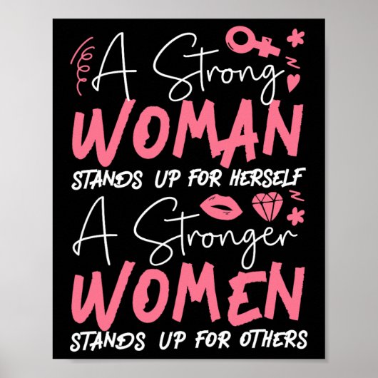 Eine starke Frau steht für sich selbst eine stärke Poster (Vorne)