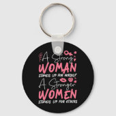 Eine starke Frau steht für sich selbst eine stärke Schlüsselanhänger (Vorderseite)