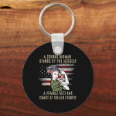Eine starke Frau steht für sich selbst eine weibli Schlüsselanhänger (Vorderseite)