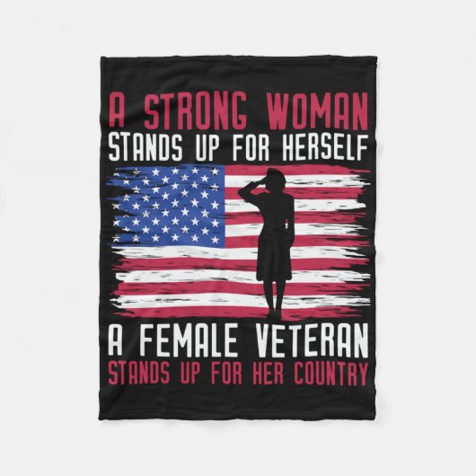 Eine starke Frau steht für sich selbst Vetera Fleecedecke (Vorderseite)