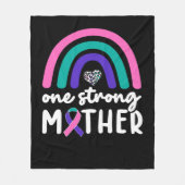 Eine starke Mutter, Schilddrüsenkrebs Lila Aquamar Fleecedecke (Vorderseite)