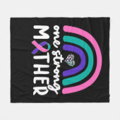 Eine starke Mutter, Schilddrüsenkrebs Lila Aquamar Fleecedecke (Vorderseite (Horizontal))