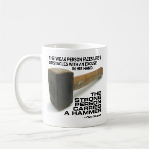 Eine starke Person trägt einen Hammer - Gym Workou Kaffeetasse