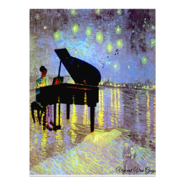 Eine Starry Night in Rhome (Altered Van Gogh/Foto) Fotodruck