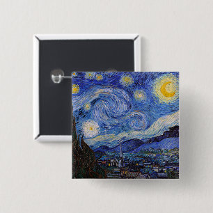 Eine Starry Night: Saint Remy von Vincent Van Gogh Button