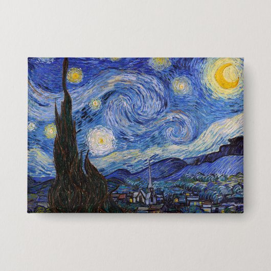 Eine Starry Night: Saint Remy von Vincent Van Gogh Button (Vorderseite)
