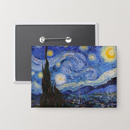 Eine Starry Night: Saint Remy von Vincent Van Gogh Button (Vorderseite/Rückseite)