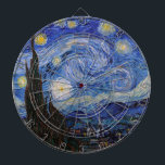 Eine Starry Night: Saint Remy von Vincent Van Gogh Dartscheibe<br><div class="desc">Das Jahr ist 1889. Vincent Van Gogh ist Patient im Asyl von Saint-Paul-de-Mausole in Saint-Rémy-de-Provence, Frankreich. Er leidet an psychischen Erkrankungen, und seine Ärzte haben ihm geraten, drinnen bleibe und das Malen zu vermeiden. Aber Van Gogh kann dem Drang zu kreieren nicht widerstehen, und er verbringt seine Tage damit, Landschaften...</div>