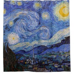Eine Starry Night: Saint Remy von Vincent Van Gogh Duschvorhang