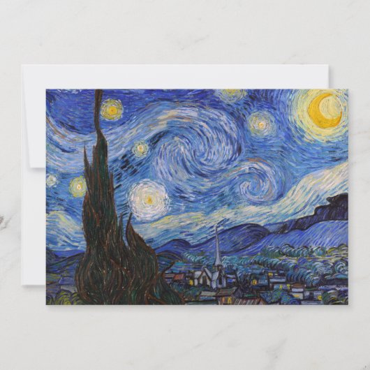 Eine Starry Night: Saint Remy von Vincent Van Gogh Einladung (Vorderseite)