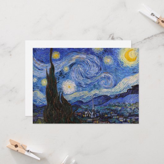 Eine Starry Night: Saint Remy von Vincent Van Gogh Einladung (Vorderseite/Rückseite Beispiel)