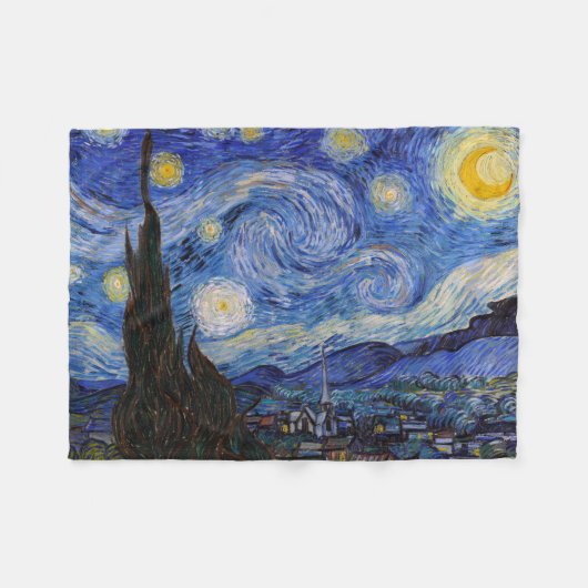 Eine Starry Night: Saint Remy von Vincent Van Gogh Fleecedecke (Vorderseite (Horizontal))
