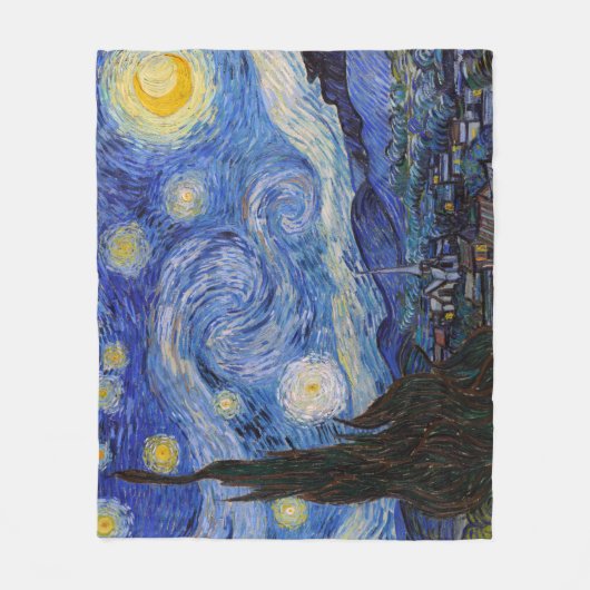 Eine Starry Night: Saint Remy von Vincent Van Gogh Fleecedecke (Vorderseite)