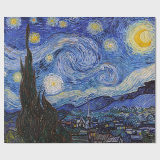 Eine Starry Night: Saint Remy von Vincent Van Gogh Geschenkpapier (Flach)