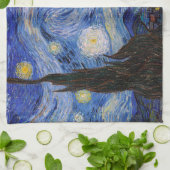 Eine Starry Night: Saint Remy von Vincent Van Gogh Geschirrtuch (Gefaltet)