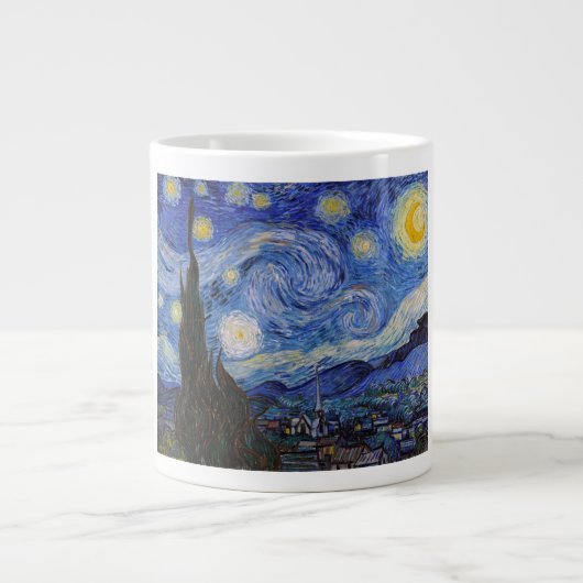 Eine Starry Night: Saint Remy von Vincent Van Gogh Jumbo-Tasse (Vorderseite)