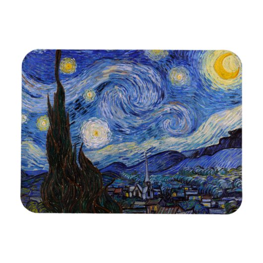 Eine Starry Night: Saint Remy von Vincent Van Gogh Magnet (Horizontal)