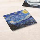 Eine Starry Night: Saint Remy von Vincent Van Gogh Rechteckiger Pappuntersetzer (angewinkelt)