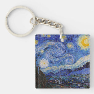 Eine Starry Night: Saint Remy von Vincent Van Gogh Schlüsselanhänger