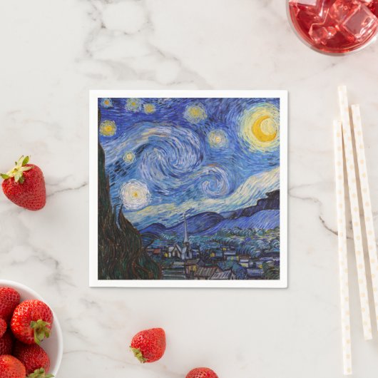 Eine Starry Night: Saint Remy von Vincent Van Gogh Serviette (Beispiel)