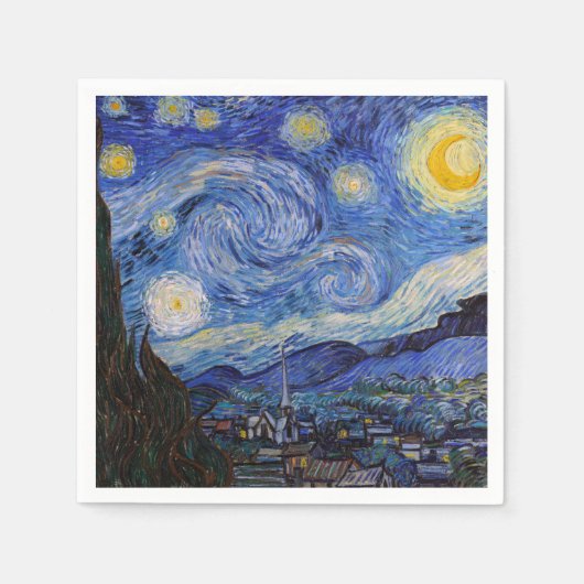 Eine Starry Night: Saint Remy von Vincent Van Gogh Serviette (Vorderseite)