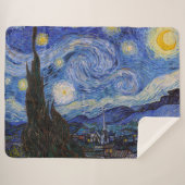 Eine Starry Night: Saint Remy von Vincent Van Gogh Sherpadecke (Vorderseite (Horizontal))
