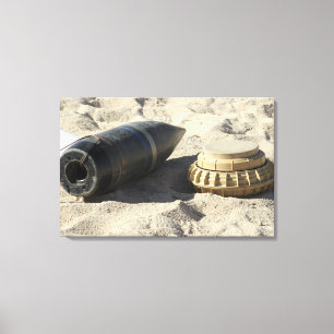 Eine statische Anzeige einer umgerechneten Muschel Leinwanddruck