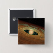 Eine staubige Planet bildende Scheibe im Orbit Button (Vorne & Hinten)