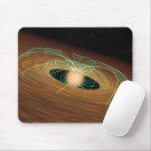 Eine staubige Planet bildende Scheibe im Orbit Mousepad (Mit Mouse)