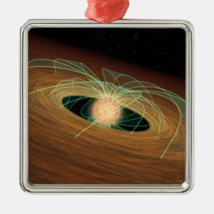 Eine staubige Planet bildende Scheibe im Orbit Ornament Aus Metall