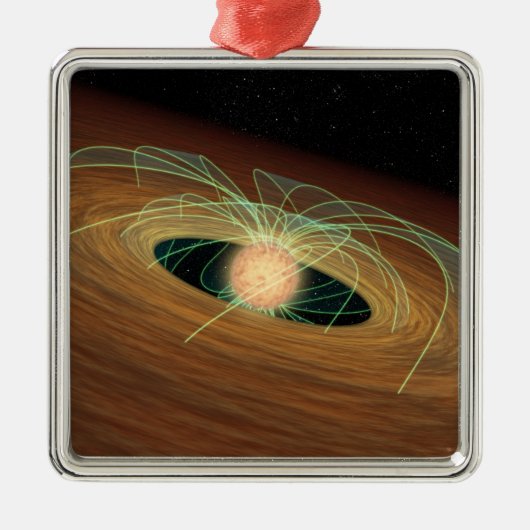 Eine staubige Planet bildende Scheibe im Orbit Ornament Aus Metall (Vorne)