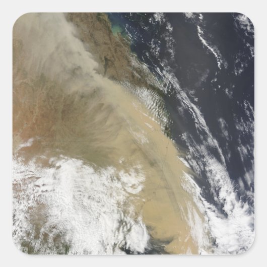 Eine Staubmauer aus dem Norden Queenslas Quadratischer Aufkleber (Vorderseite)