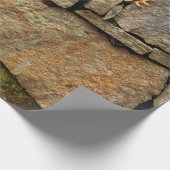 Eine Steinmauer aus Kopfsteinpflaster-Hintergrund Geschenkpapier (Ecke)